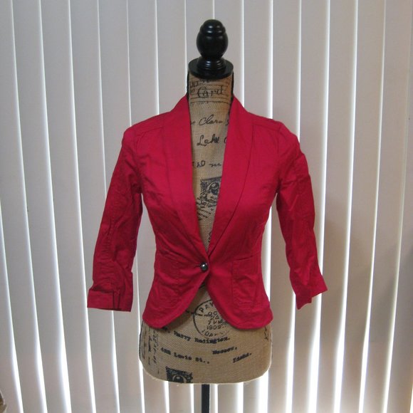 NWOT Express hot pink blazer jacket 0 XS extra small - Picture 1 of 6